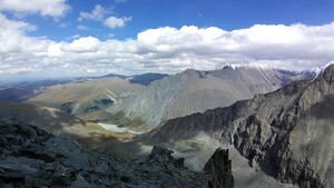 Вид с горы Ак-Оюк. Алтай, район г.Белуха.