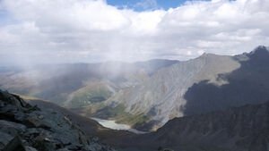 Вид с горы Ак-Оюк. Алтай, район г.Белуха.