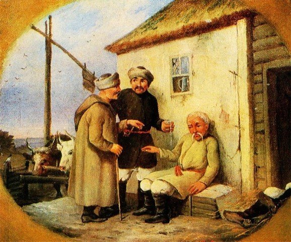 Чумак возле корчмы. 1840е годы